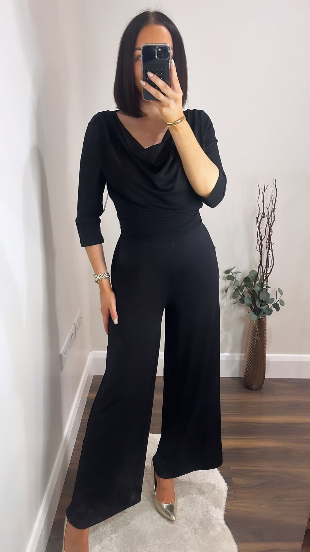 Black Jersey Jumpsuit