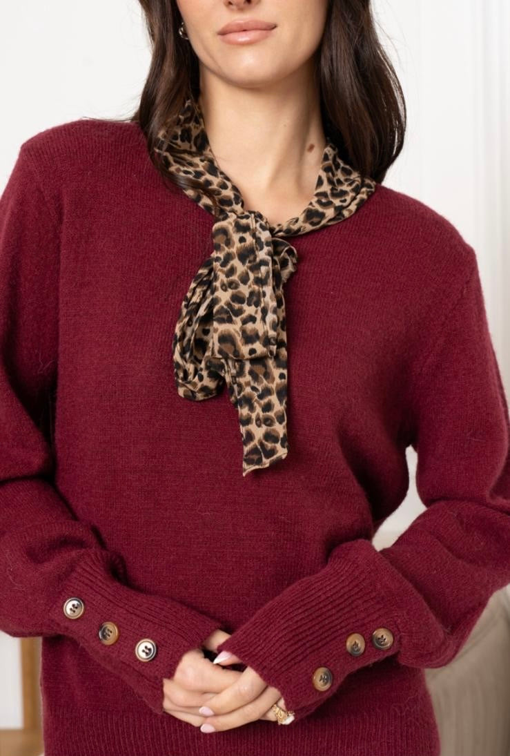 Leopard Tie Jumper